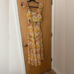 Cleobella Floral Maxi Dress - Yellow and Orange
